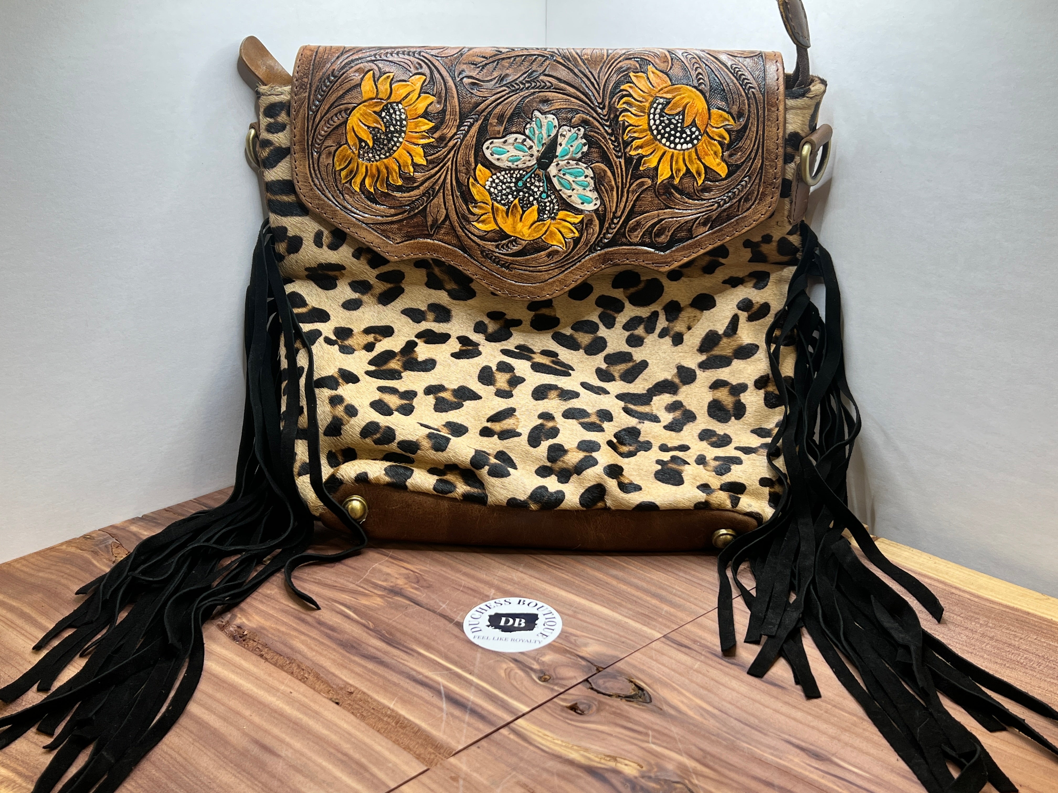 Saddle blanket weave leather fringe purse – Five Diamond Cattle & Company